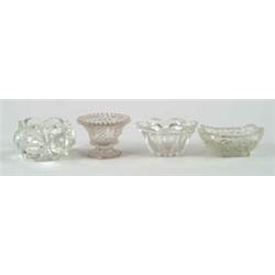 Lot# 399Y.  LOT OF TWELVE CLEAR FLINT GLASS SALTS.  