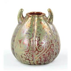 Lot# 408  FINE ART POTTERY VASE ATTRIBUTED TO WELLER-SICARD.  