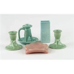 Lot# 416  FIVE PIECES OF ROOKWOOD POTTERY.  