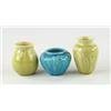 Image 1 : Lot# 417  THREE ROOKWOOD VASES.  
