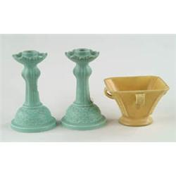Lot# 420  THREE PIECES OF ROOKWOOD POTTERY.  