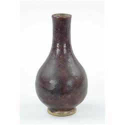 Lot# 423  ART POTTERY DECORATED GOURD VASE BY VOLKMAR.  
