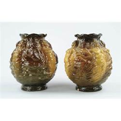Lot# 427  PAIR OF LARGE MERMAID VASES BY VANCE FAIENCE COMPANY.  