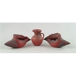 Lot# 434  THREE PIECES OF VAN BRIGGLE POTTERY.  