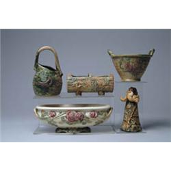 Lot# 446  FIVE PIECES OF ART POTTERY.  