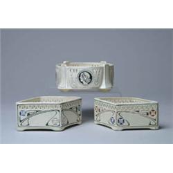 Lot# 449  THREE WELLER CREAMWARE.  