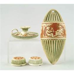 Lot# 452  FOUR PIECES OF ROSEVILLE POTTERY.  