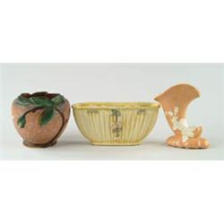 Lot# 462  THREE PIECES OF WELLER POTTERY.  