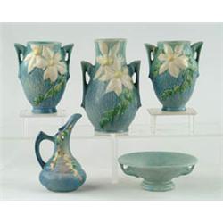 Lot# 485  FIVE PIECES OF ROSEVILLE POTTERY.  