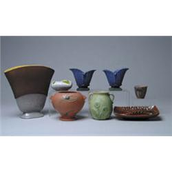 Lot# 496  EIGHT PIECES OF ART POTTERY.  