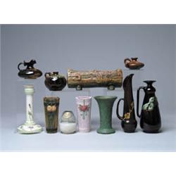Lot# 498  ELEVEN PIECES OF ART POTTERY.  