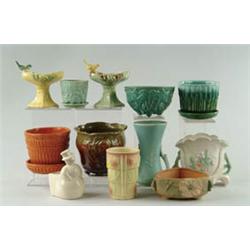 Lot# 499C.  LOT OF TWELVE PIECES OF ASSORTED POTTERY.  