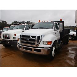 2011 FORD F750 FLATBED DUMP, VIN/SN:3FRXF7FJ0BV092214 - S/A, GVWR 30,000LB, CUMMINS DIESEL ENGINE,AL