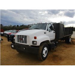 1998 CHEVROLET 7500 FLATBED DUMP, VIN/SN:1GBM7H1M3WJ110576 - S/A, CAT DIESEL ENGINE, A/T, 16' FLATBE
