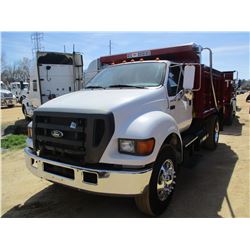 2004 FORD F750 DUMP, VIN/SN:3FRXF76334V590072 - S/A, CAT DIESEL ENGINE,ALLISON AT GVWR 33,000#, UNUS