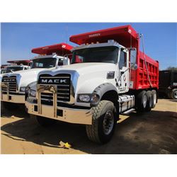 2017 MACK GU713 DUMP, VIN/SN:1M2AX07C6HM036579 - TRI-AXLE, 455 HP MACK MP8 ENGINE, ALLISON 4500 RDS