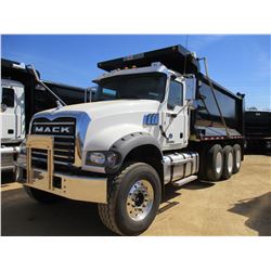 2017 MACK GU713 DUMP, VIN/SN:1M2AX07C6HM036565 - TRI-AXLE, 455 HP MACK MP8 ENGINE, ALLISON 4500 RDS