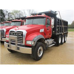 2008 MACK GU713 DUMP, VIN/SN:1M2AX09C48M003805 - TRI-AXLE, MACK MP8425M DIESEL ENGINE, T310 10 SPEED