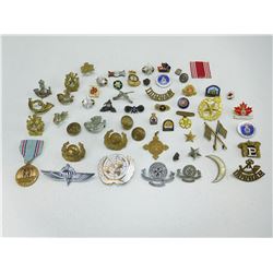 ASSORTED MILITARY PINS AND BADGES