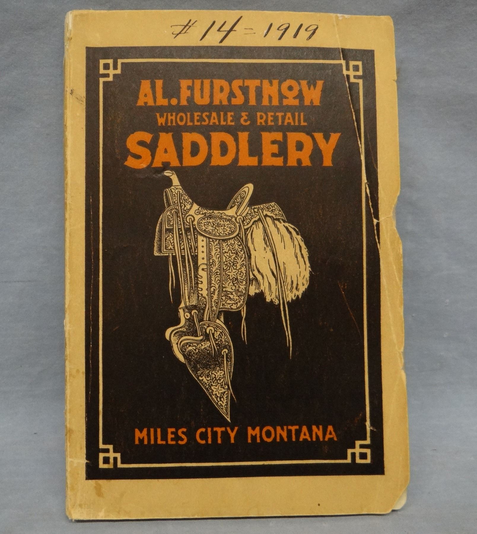 1919 Al Furstnow Saddlery Catalog, 2 Al Furstnow saddle bag tags & King
