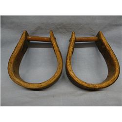 Pair of oxbow stirrups & Pair of iron stirrups