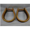 Pair of oxbow stirrups & Pair of iron stirrups