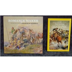 Stewart, Rick, THE ROMANCE MAKER, THE WATER COLORS OF CHARLES M. RUSSELL, 1st, dj and NATIONAL GEOGR