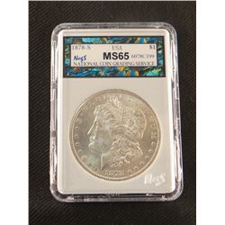 1878 S Morgan dollar, MS 65, NCGS