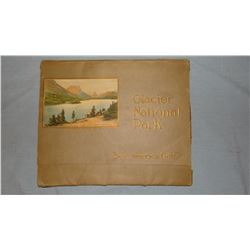 Glacier National Park vintage photo folder, 12 prints and Vintage photo of  Old Faithful, Yellowston