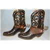 Image 1 : Ladies' boots and set of spurs & men's studded belt, 37", belt marked 101 Ranch