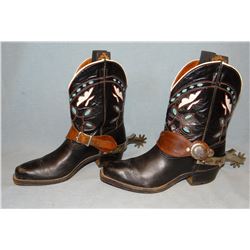 Ladies' boots and set of spurs