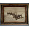 Image 3 : L.A. Huffman collotype A Buffalo Family,  10" x 12", framed
