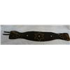 Vintage leather studded wrist cuffs (hearts) & studded bronc belt