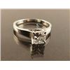 Ladies' diamond ring, princess cut, .50 ct. in 14 kt white gold, size 4 1/4