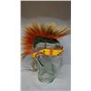 Sioux porcupine hair roach head dress, beaded