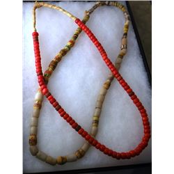 2 strands of Indian trade beads, in case