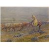 Image 1 : J. K. Ralston signed print, 10" x 14", framed, The Yellow Slicker