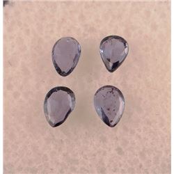 4 Yogo Sapphries, .70 ct tw/4.5 x 3.2 mm each