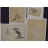Image 1 : James, Will, 4 drawings, all unsigned, assorted sizes