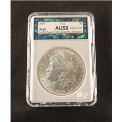 1888 P Morgan dollar, AU 58, NCGS