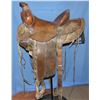 Pat Connolly saddle, Billings, MT, horseshoe carved, near mint