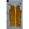 Ruff-out shotgun chaps, fringed, conchos, unmarked