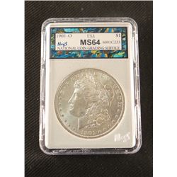 1901 O Morgan dollar, MS 64, NCGS