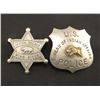 2 badges: U. S. BIA Police and Indian Police, Wind River, Wyo., 2" each