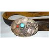 Turqouise and buffalo nickel belt buckle w/belt