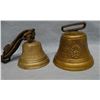 2 brass Swiss cow bells