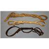 2 sets rawhide hobbles  & 2 braided leather saps
