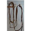 Image 2 : Braided hackamore & quirt; Studded headstall & reins; Braided cord headstall & reains, chromed gal l