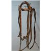 Image 3 : Braided hackamore & quirt; Studded headstall & reins; Braided cord headstall & reains, chromed gal l