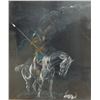 Clarence Cuts The Rope, Indian horseback, original pastel, 20" x 23", framed